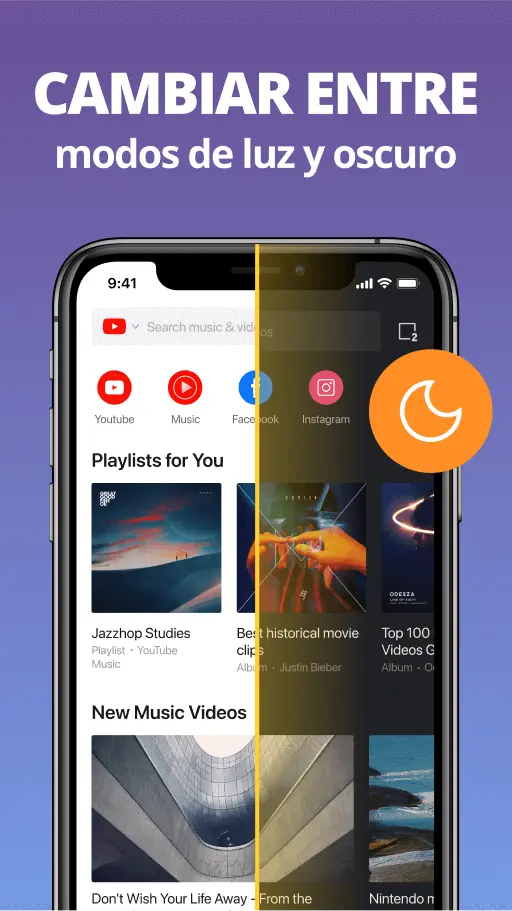 ambiar Entre modos de luz y oscuro