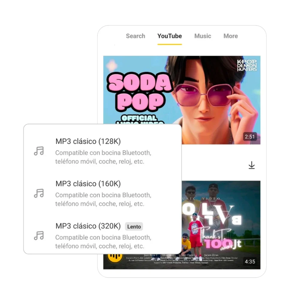 Convertir vídeos a MP3